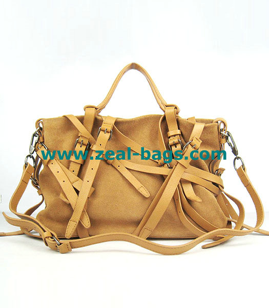 AAA Replica Alexander Wang Camel Calfskin Leather Shoulder Tote Bag - Click Image to Close